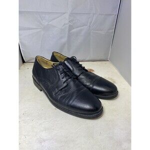 Studio Belvedere Shoes Mens 10 D Duke Dress Cap Toe Oxford Black Leather Lace Up